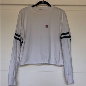 Cropped white USA shirt